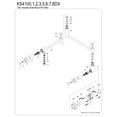 thumbnail image 6 of Kingston Brass KS4101DX Concord Wall Mount Pot Filler Faucet, Polished Chrome, 6 of 7