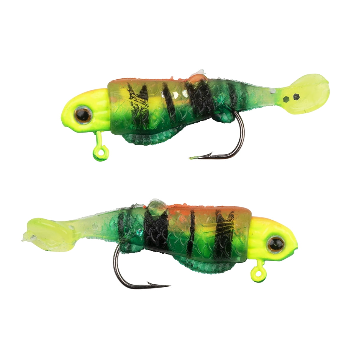 (2 pack) Ozark Trail 1/32 oz Rigged Panfish Minnow Fishing Lures, Firetiger, 2-Pack
