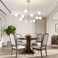 thumbnail image 2 of Deyidn 12-Light Sputnik Chandelier with Adjustable Height, Modern Nickel Ceiling Light Fixture for Dining Room Kitchen Island, 2 of 11