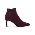 thumbnail image 3 of ALFANI Womens Burgundy Cushioned Stretch Jacklynne Pointed Toe Stiletto Zip-Up Dress Booties 5 M, 3 of 4