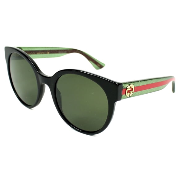 Gucci Round Black Ladies Sunglasses - GG0035S-002