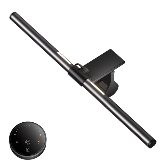 Aship Computer Monitor Light Bar with Remote Control, 15.74 Eye-Care Dual Light Screen Light Bar for Home Office Gaming, Stepless Dimming Brightness and Color Temperature, No Screen Glare, Gray