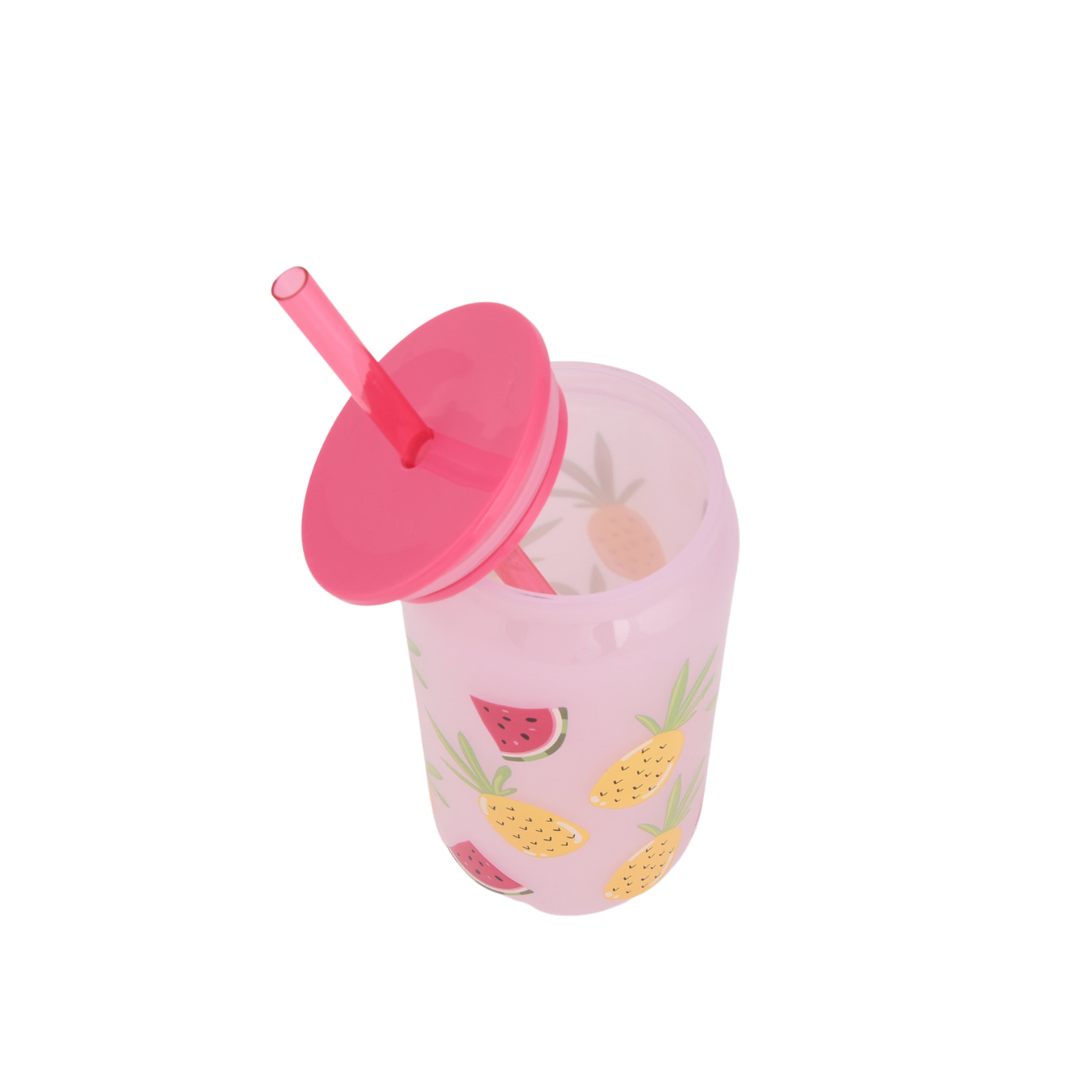 Mainstays 20-Ounce Color-Changing Acrylic Can Shape Tumbler, Assorted Fruit Print
