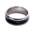 thumbnail image 2 of Maoww Temperature Ring Steel Emotion Mood Rings Couple Intelligent Sensitive Hand Jewelry, Size 6, Silver, 2 of 8