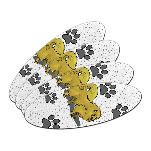 Pomeranian of Sweetness Double-Sided Oval Nail File Emery Board Set 4 Pack