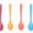 Four Color 04, variant on 4 Pieces Small Multicolored Silicone Spoons Nonstick Kitchen Spoon Silicone Serving Spoon Stirring Spoon for Kitchen Cooking Baking Stirring Mixing Tools