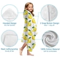 thumbnail image 7 of Yellow Lemon Fruit Slices White Pattern Hooded Bath Towel，60"x35" for Ages 3 To 12 Kids, Quick Dry Lightweight Soft Microfiber Hood Beach Towel Cover Up for Kids, 7 of 7