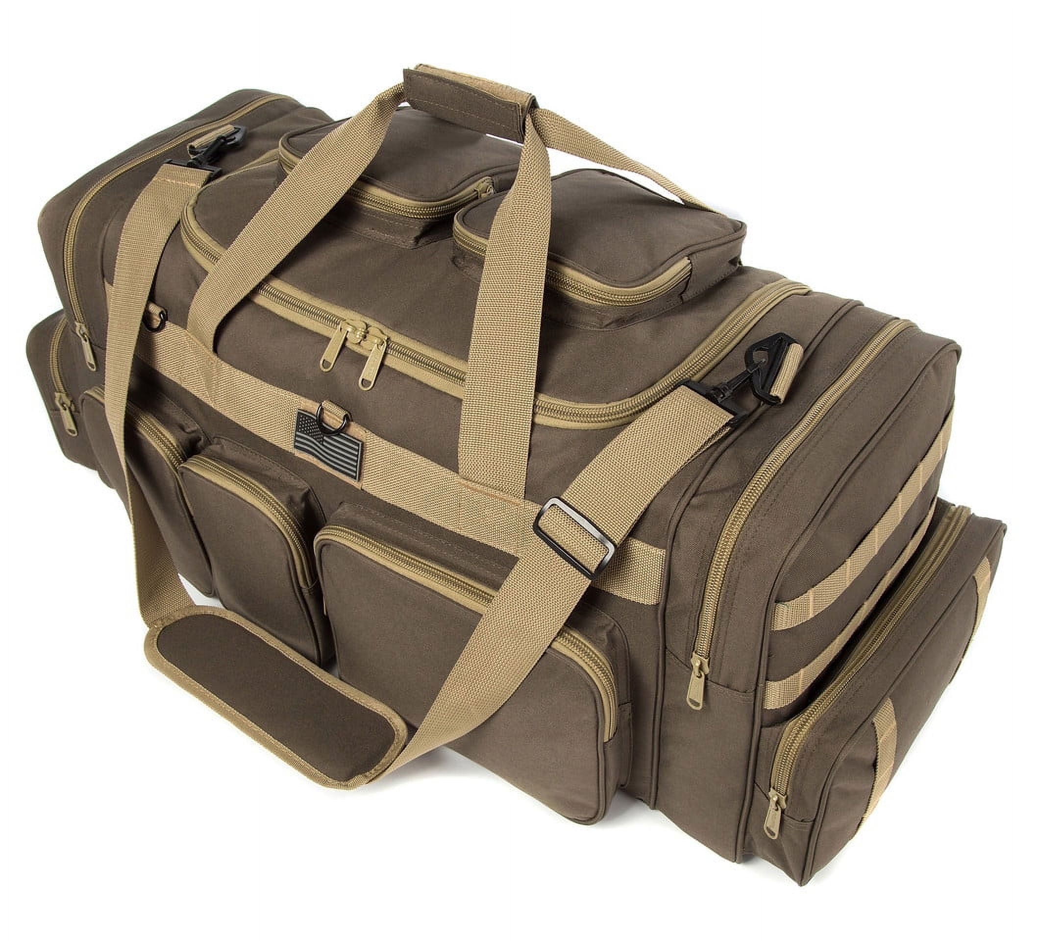 K-Cliffs Heavy Duty Sports Gear Duffel Gym Tote Outdoor Range Equpment Bag High Quality Travel Weekender All Season Large 33 inch Khaki