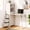 White--High Version, variant on KAMEROUT Wall Mounted Foldable Desk with 3-Tier Storage Shelves – Space Saving Hidden Desk with Storage & Power Outlet, Fold Out Table for Small Spaces, Home Office Bedroom, White