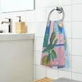 thumbnail image 3 of Yayeee 100% Cotton Hand Towels for Bathroom 16" x 28" Soft Absorbent Kitchen Towel, Purple Window, 3 of 7