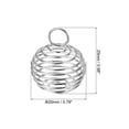 thumbnail image 2 of Uxcell Spiral Bead Cages Pendant,40Pc 20x25mm Thickened Spring Stone Holder,Silver Tone, 2 of 6