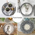 thumbnail image 3 of Made Terra Mother-of-pearl Inlaid Chargers Set ( Black Mossaic) | Elegant & Luxury Handmade Chargers Plates for Weddings, Restaurants and Parties, 3 of 5