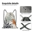 thumbnail image 4 of Xecao Tropical Leaves Pattern Sports Drawstring Backpack - String Swim Gym Bag with Wet Proof Pocket for Women&Men-Small, 4 of 6
