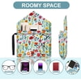 thumbnail image 3 of Funda impermeable para libros, para amantes de los libros, con estampado floral, lavable, de tela, con bolsillo frontal y botón a presión., 3 of 9