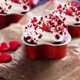 thumbnail image 2 of 100 Pcs Valentine Red Heart Shaped Cake Pan Cupcake Cups With Lids Disposable Cupcake Cups Flan Bak, 2 of 5