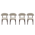 thumbnail image 1 of Ilios Innova | Paquete de 4 Sillas Dinamarca para Comedor, Tapizadas en Lino Español Color Beige con Respaldo Curvo Ergonómico y Estructura de Madera de Caucho Resistente, 1 of 9