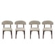 thumbnail image 1 of Ilios Innova | Paquete de 4 Sillas Dinamarca para Comedor, Tapizadas en Lino Español Color Beige con Respaldo Curvo Ergonómico y Estructura de Madera de Caucho Resistente, 1 of 9