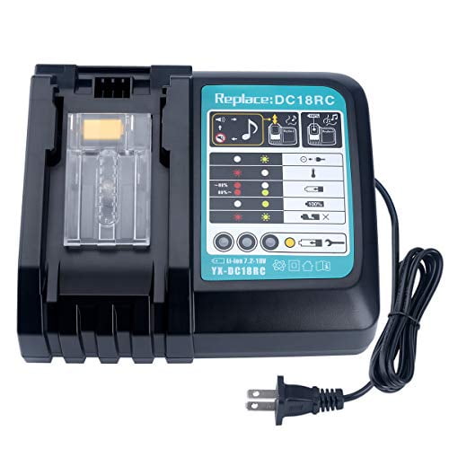 Biswaye 18V Battery Charger DC18RC DC18RA Compatible with Makita 14.4V-18V LXT Lithium-ion Battery BL1815 BL1830 BL1850 BL1820B BL1860 BL1840 BL1430 BL1415 Biswaye 18V Battery Charger DC18RC DC18RA Compatible with Makita 14.4V-18V LXT Lithium-ion Battery BL1815 BL1830 BL1850 BL1820B BL1860 BL1840 BL1430 BL1415