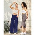 thumbnail image 7 of G4Free Wide Leg Pants for Women 29'' Loose Yoga Capri Pants Cross High Waist Dance Palazzo Casual Pants with Pockets, 7 of 7