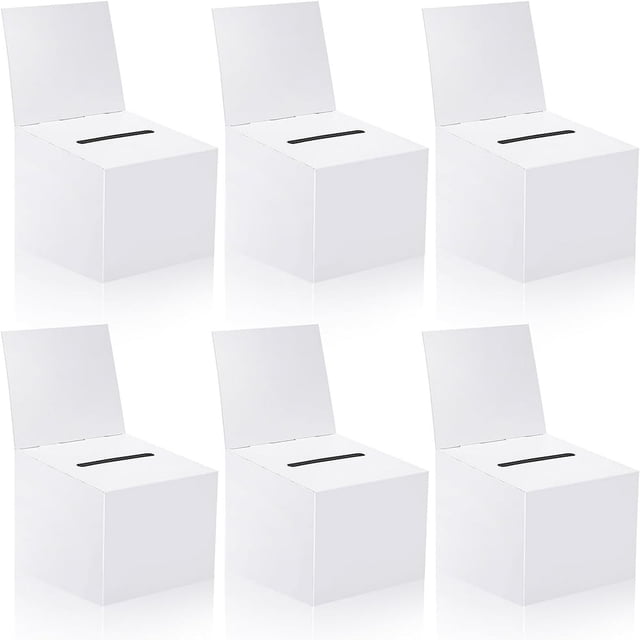 HLONK6 Pcs Raffle Boxes Voting Boxes Ballot Boxes Cardboard Boxes Storage Organizers Present Boxes