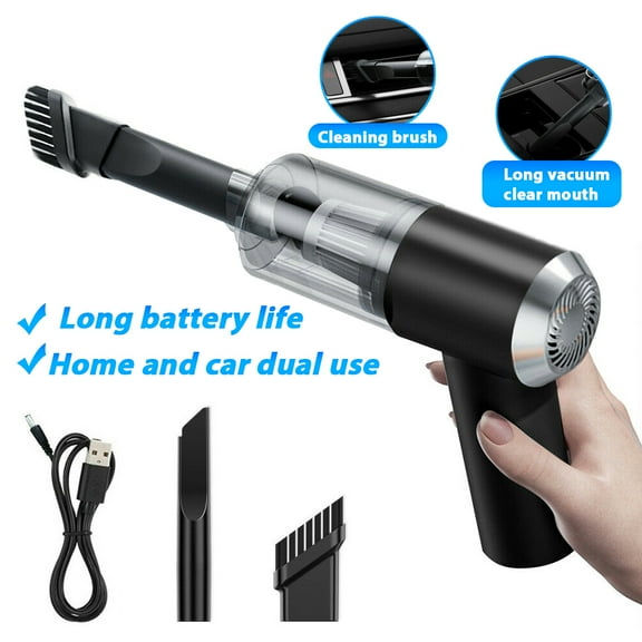 Myriann Mini Vacuum 12V "Cordless" Handheld Vacuum Cleaner - Rechargeable, Portable, 5500Pa Suction