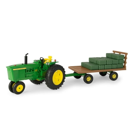 Big Farm 1:16 John Deere 4020 Tractor with Hay Wagon &