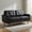 Black, variant on 65" Modern Minimalist Two-Seater Sofa with Breathable Fabric & Solid Wood Legs, for Living Room Apartment, Light Brown