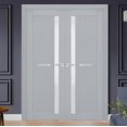 thumbnail image 5 of Slab Barn Door Panel Frosted Glass | Veregio 7288 Matte Grey | Sturdy Finished Doors | Pocket Closet Sliding-24" x 96", 5 of 5