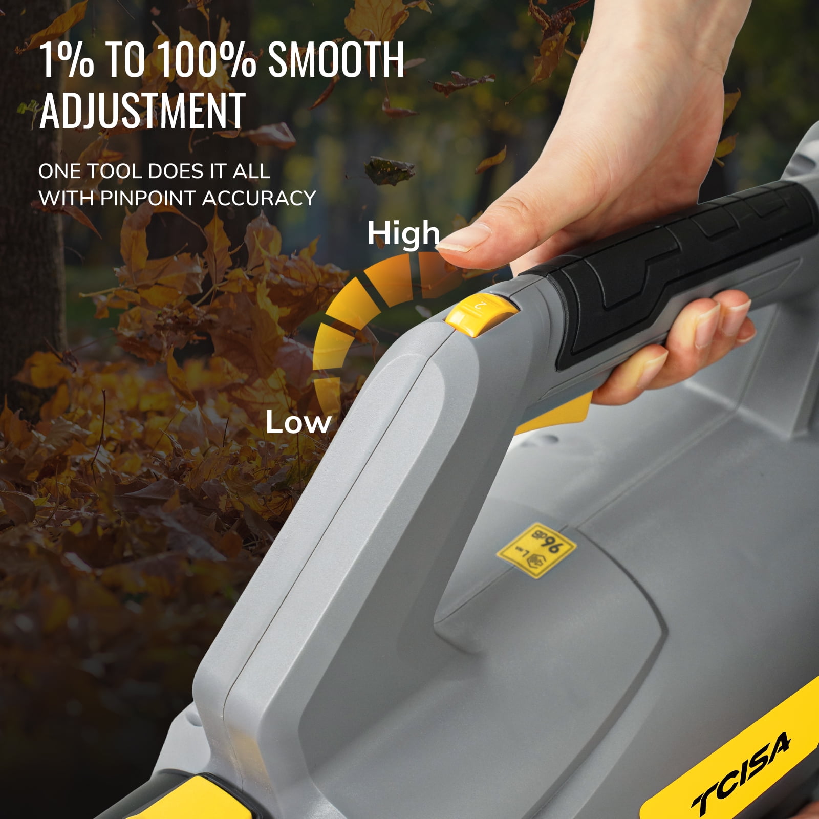 Tcisa 20V Cordless Leaf Blower with 4000mAh Battery and Charger, Lightweight Handheld Leaf Blower Cordless, 450CFM 160MPH Power for Yard, Lawn, Garage & Garden
