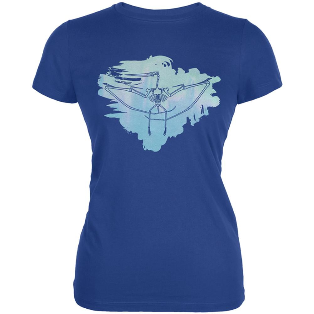Dinosaur Fossil Pterodactyl Juniors Soft T Shirt Royal 2XL