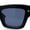 All Black, variant on Womens Fancy Retro Thick Horn Rim Rectangular Plastic Sunglasses Navy - Black
