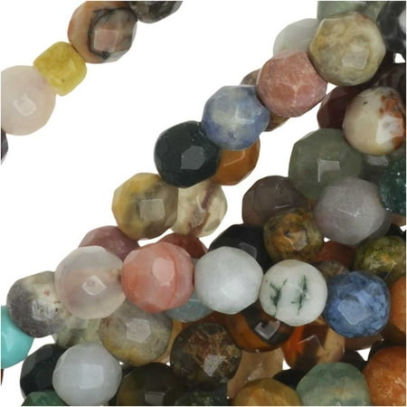 Dakota Stones Gemstone Beads, Mixed Stones, Faceted Round 4mm, 15.5 Inch Strand