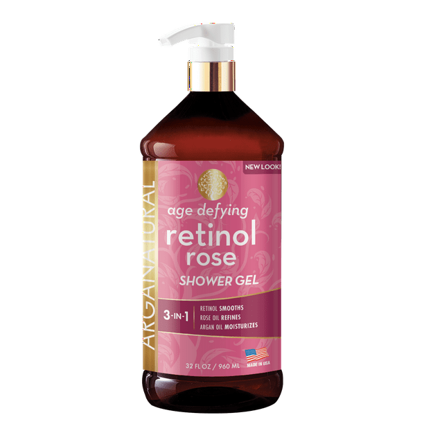 Arganatural AgeDefying Retinol Rose Shower Gel with Natural Argan Oil