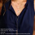 thumbnail image 2 of Turandoss Bead Choker Bar Pendant Necklace for Women Hammered Disc 14K Gold Plated Adjustable Layered Jewelry Trendy Personalized Birthday Gifts Accessories for Women Her, 2 of 8