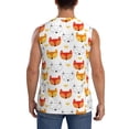 thumbnail image 4 of Fotbe Cute Fox with Heart Men's Camiseta sin Mangas Estampada para Hombres, Playera Casual para Gimnasio, Entrenamiento, Playa-Small, 4 of 7