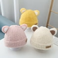 thumbnail image 2 of TELOLY Toddler Beanie,Warm Ear Guard Boys Winter Hat,Comfortable Baby Fit Baby Hat,Yellow, 2 of 4