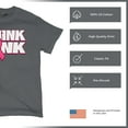thumbnail image 4 of Tee Hunt Think Pink T-shirt Breast Cancer Awareness Pink Ribbon Men's Tee, Charcoal, 5X-Large, 4 of 5