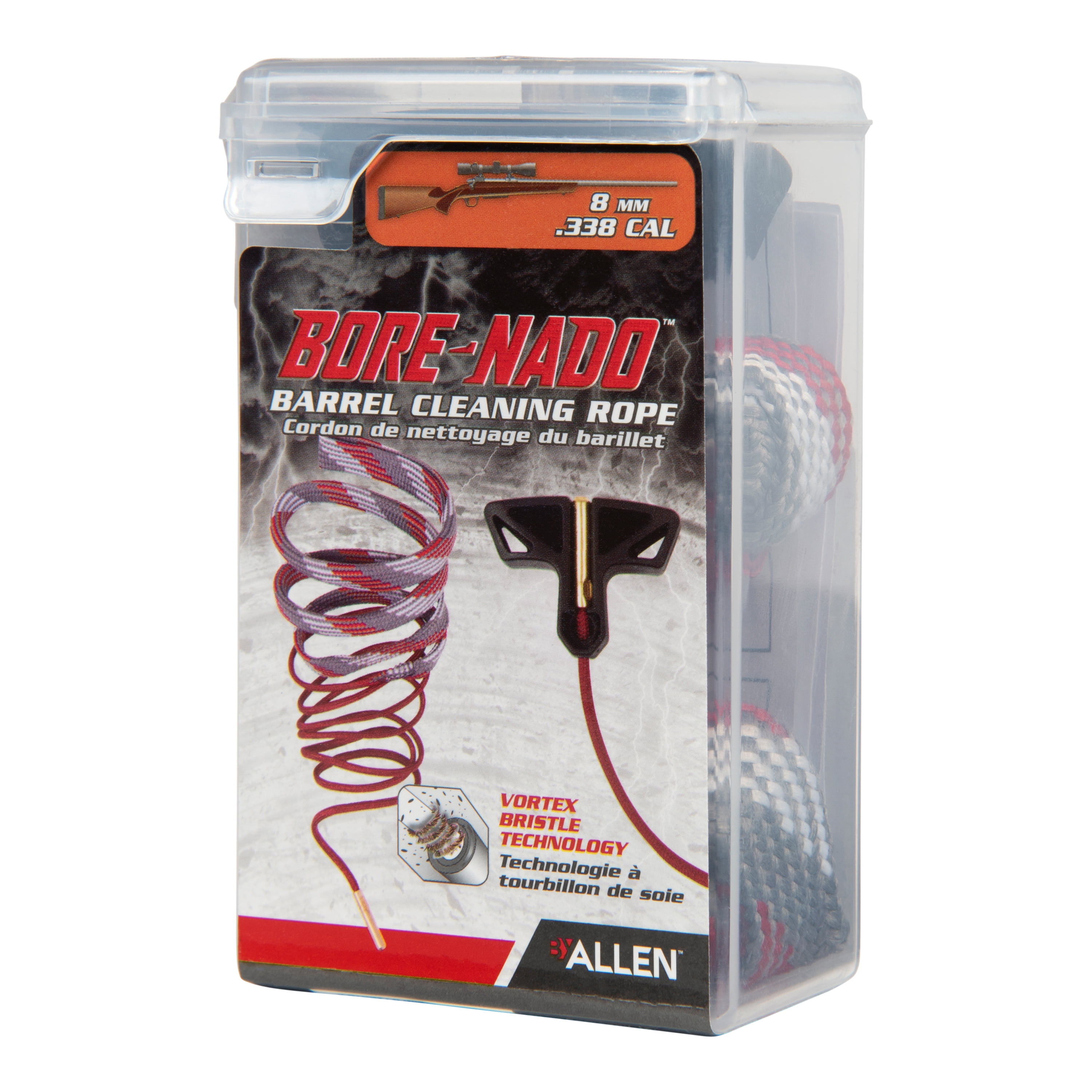 Bore-Nado Barrel Cleaning Rope, 8mm & .338 Cal., Red