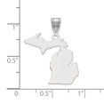 thumbnail image 2 of Sterling Silver/Rhodium-plated Michigan State Pendant QXNA707SS-MI, 2 of 2