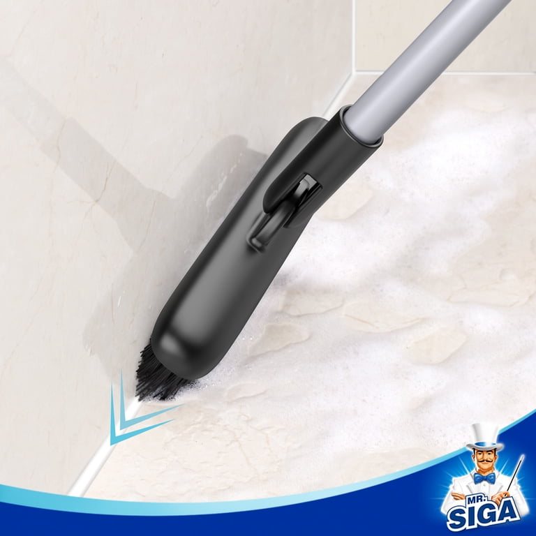 MR.SIGA Heavy-Duty Grout Scrub Brush with 50-Inch Handle photo 3