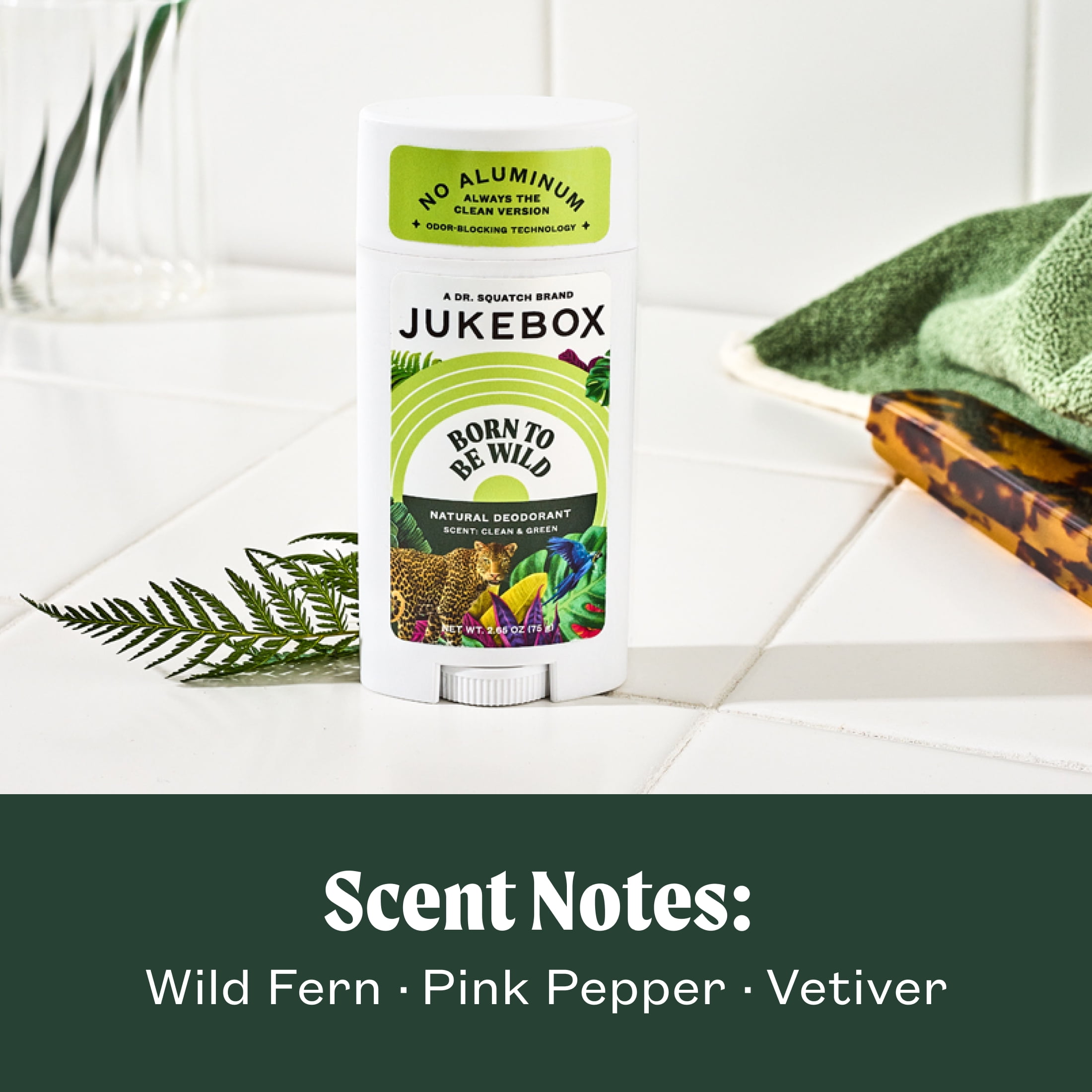 Jukebox Born To Be Wild Natural Deodorant Aluminum Free Deodorant for Women, 2.65 oz