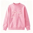 thumbnail image 5 of CYRBOKO Girls Sweatshirts, Crew Neck Fleece Lined Casual Cotton Long Sleeve Tops Pink Size 5-6 T, 5 of 6