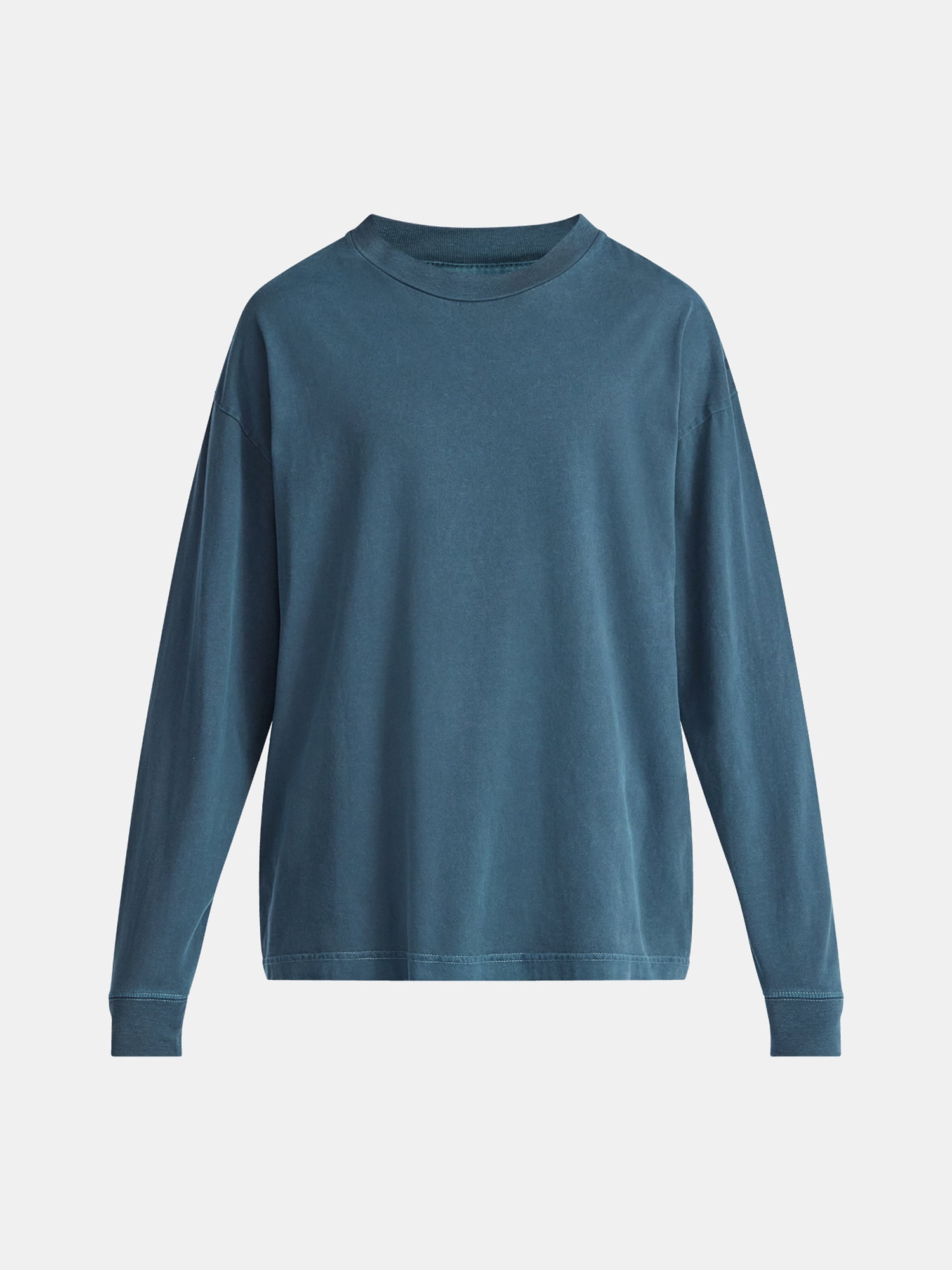 No Boundaries Cotton Oversized Tee with Long Sleeves, Men's & Big Men's