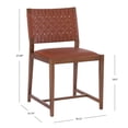 thumbnail image 3 of Ruskin Brown Leather Beechwood Dining Chair Ergonomic Midcentury Design 300lbs, 3 of 3