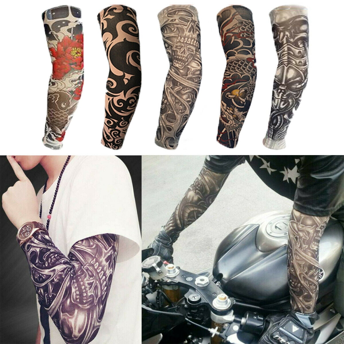 Tattoo Cover Up UV Protective UPF 50 Cooling Arm Sleeves for Men & Women