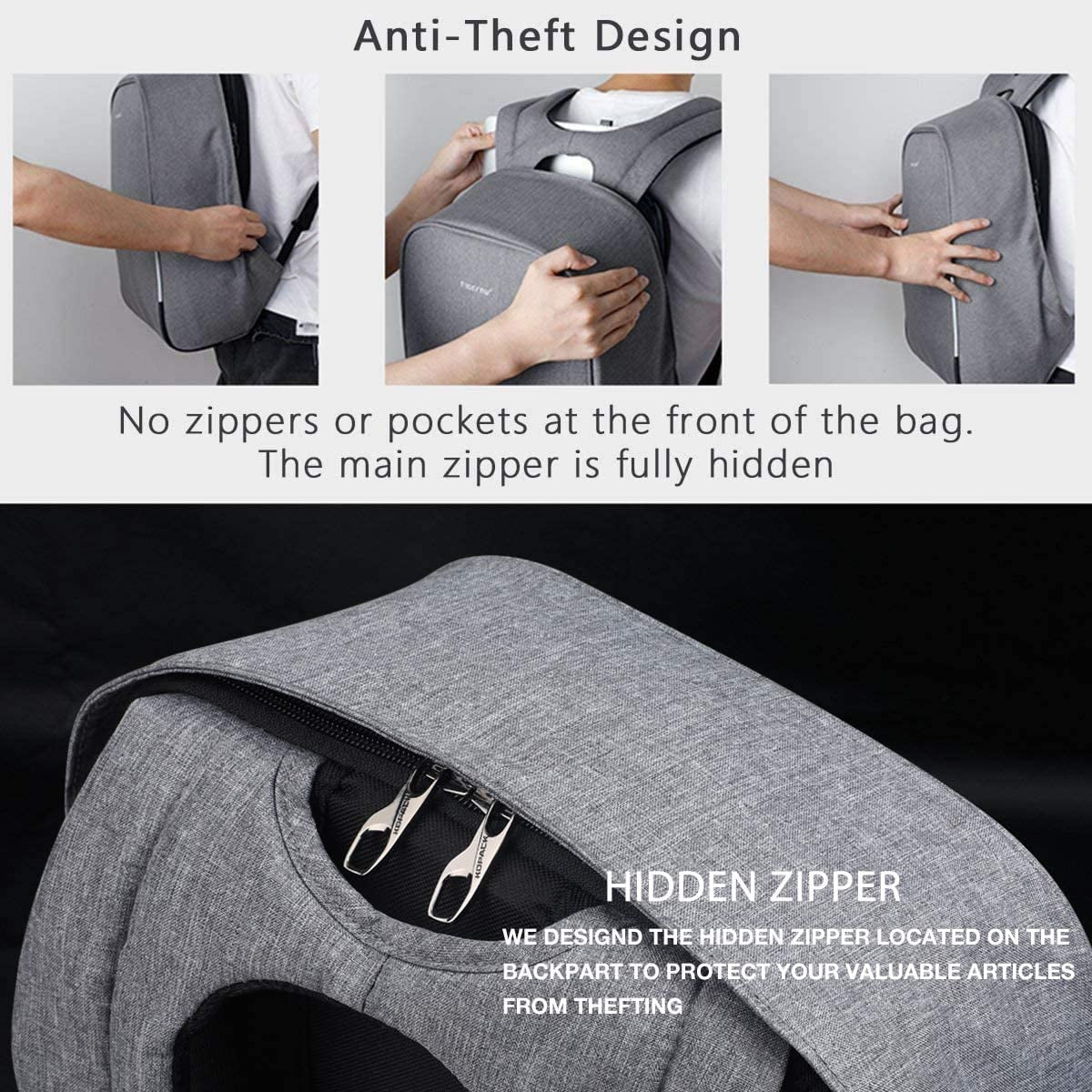 kopack 17 inch anti theft laptop backpack