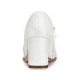 thumbnail image 2 of BLISSFUL STEP Women's Ankle Boots Chunky Heel Side Zipper Faux Leather Rubber Outsole Boots White 5.5, 2 of 7