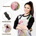 thumbnail image 2 of Hummingbird Lily Floral 5 Pcs Kitchen Set Heat Resistant Oven Mitts and Non-Slip Pot Holders with Adjustable Cooking Apron, 2 of 6