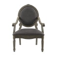 thumbnail image 4 of Madison Park Brentwood Oval Back Exposed Wood Arm Chair, 27" x 28.5", Grey, 4 of 5