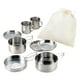 thumbnail image 1 of Set de utensilios de cocina para acampar, 8 piezas, juego de cocina en acero inoxidable resistente, 1 of 9